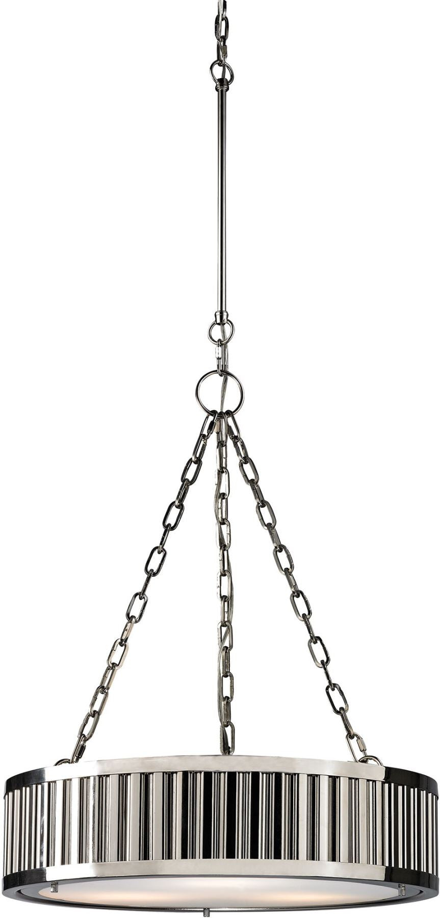 Linden Manor 3 Light Pendant In Polished Nickel