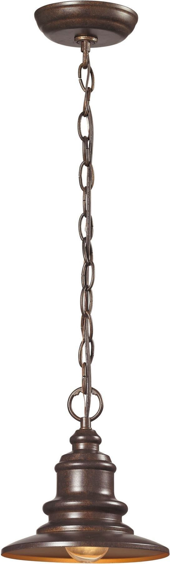 Marina 1 Light Outdoor Pendent In Hazelnut Bronze