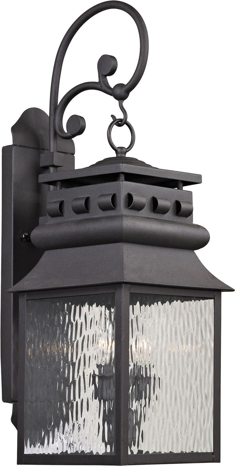 Forged Lancaster 2 Light Outdoor Sconce In Charcoal