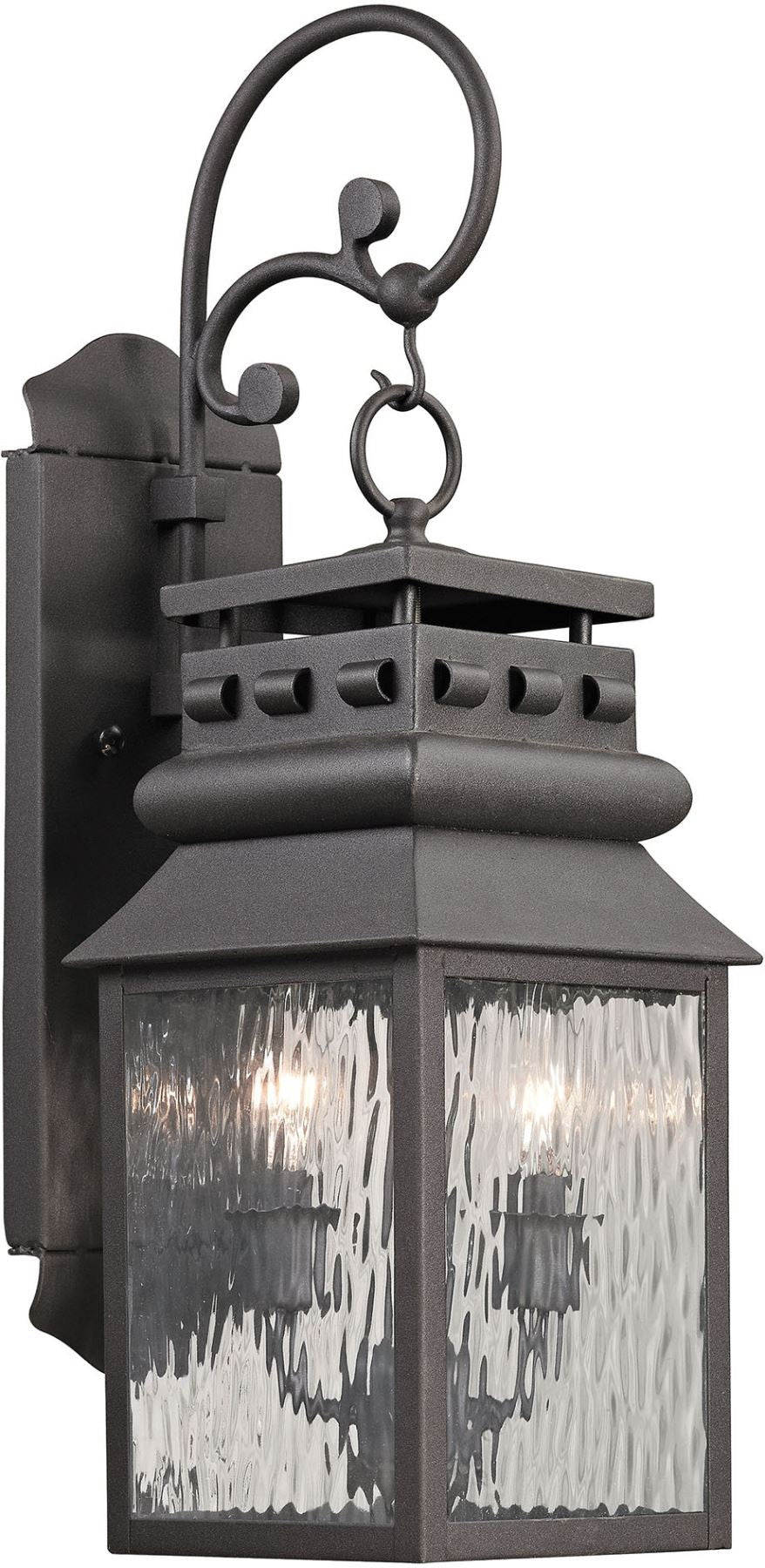 Forged Lancaster 2 Light Outdoor Sconce In Charcoal