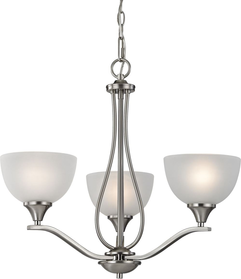Bristol Lane 3 Light Chandelier In Brushed Nickel