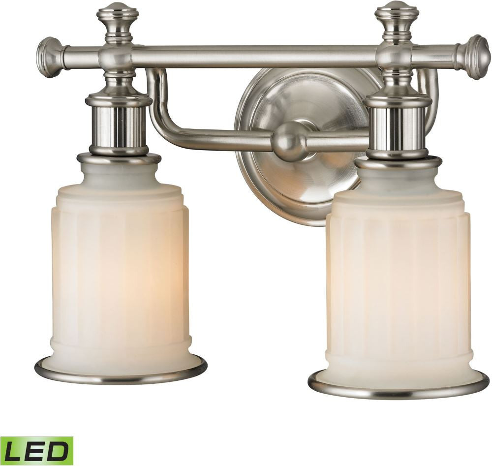 Acadia 2 Light Led Vanity In Brushed Nickel