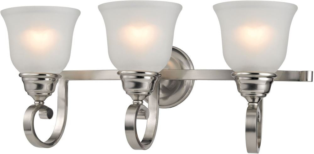 Hamilton 3 Light Bath Bar In Brushed Nickel
