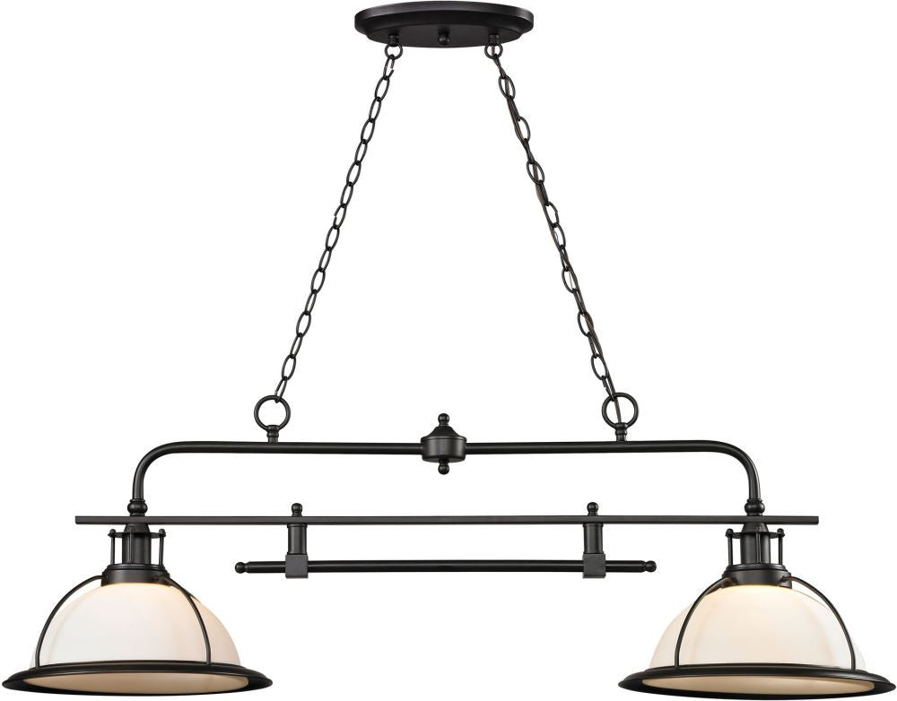 Wilmington 2 Light Billiard In Oil Rubbed Bronze