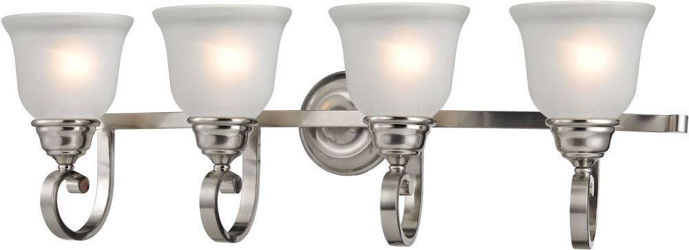 Hamilton 4 Light Bath Bar In Brushed Nickel