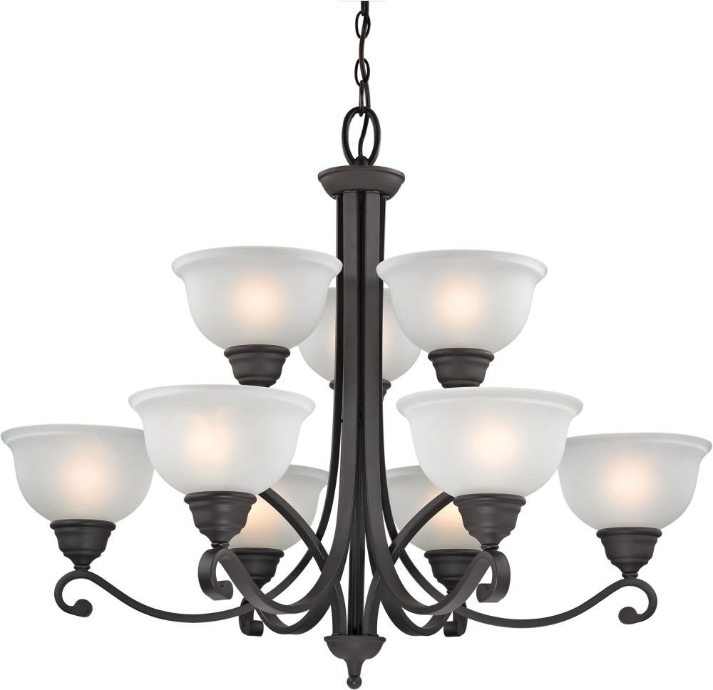 Hamilton 9 Light Chandelier In Oil Rubbed Bronze
