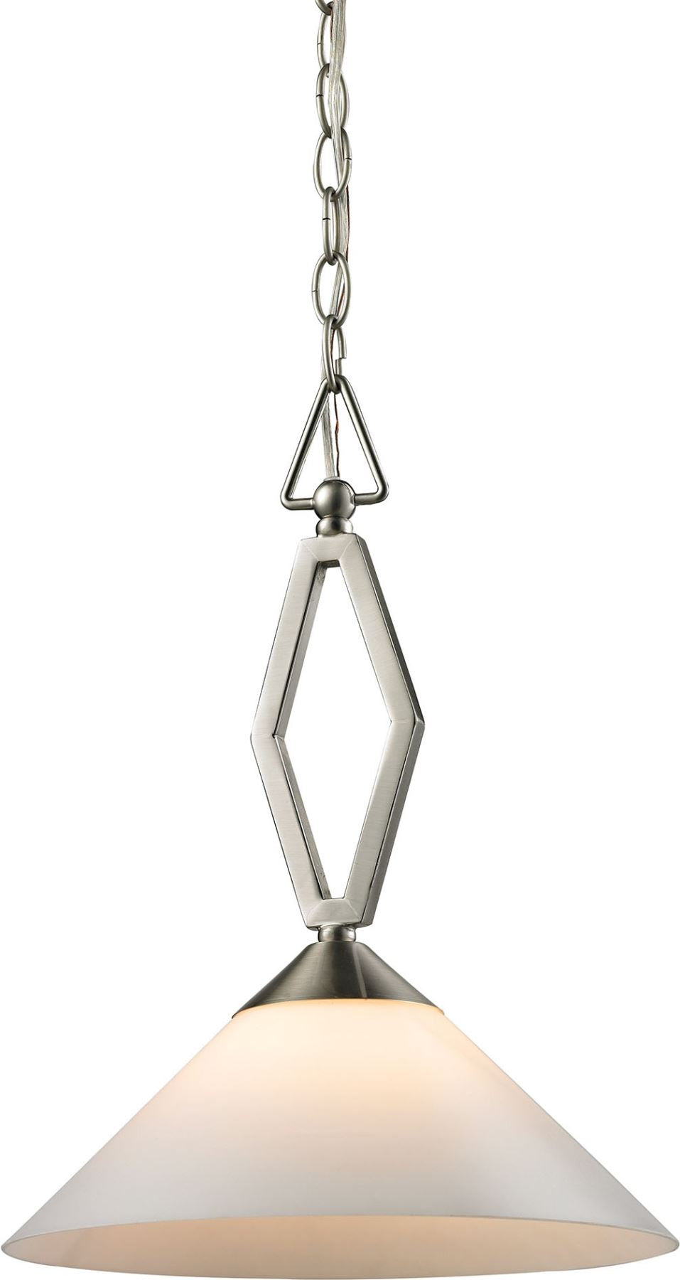 Tribecca 1 Light Pendant Large In Brushed Nickel