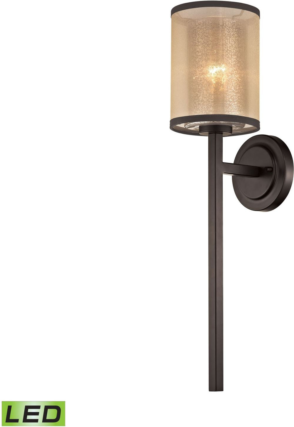 Diffusion 1 Light Led Wall Sconce In Oil Rubbed Bronze