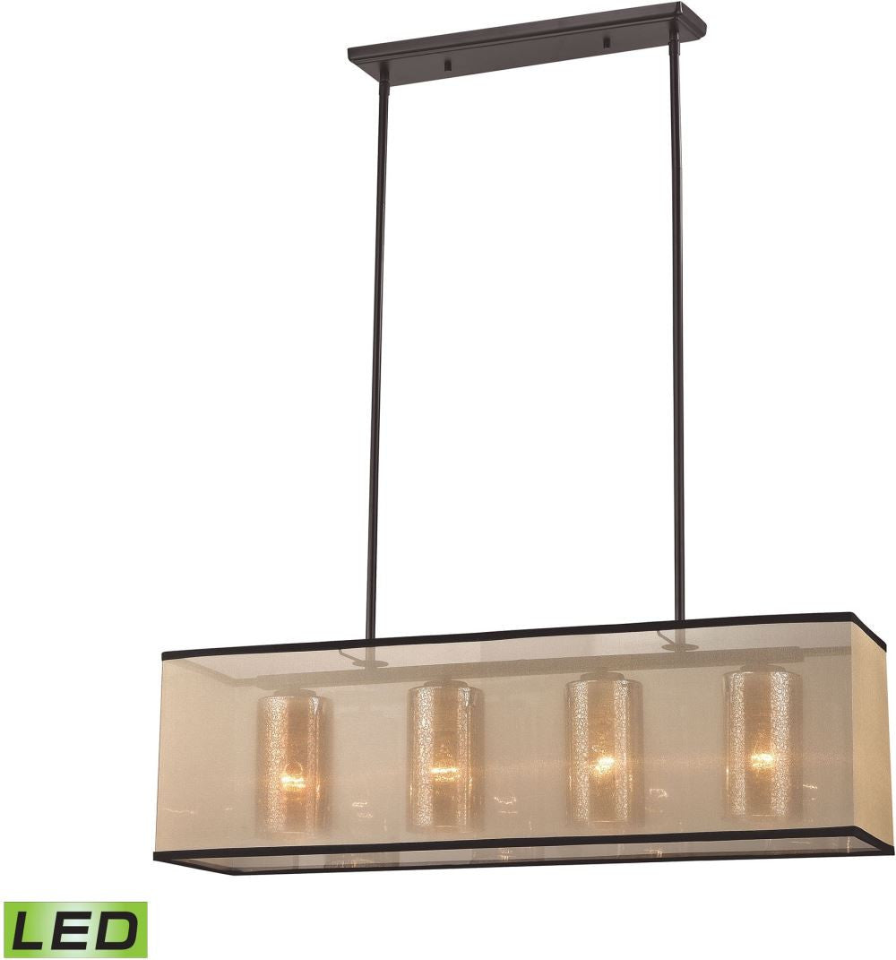 Diffusion 4 Light Led Chandelier In Oil Rubbed Bronze
