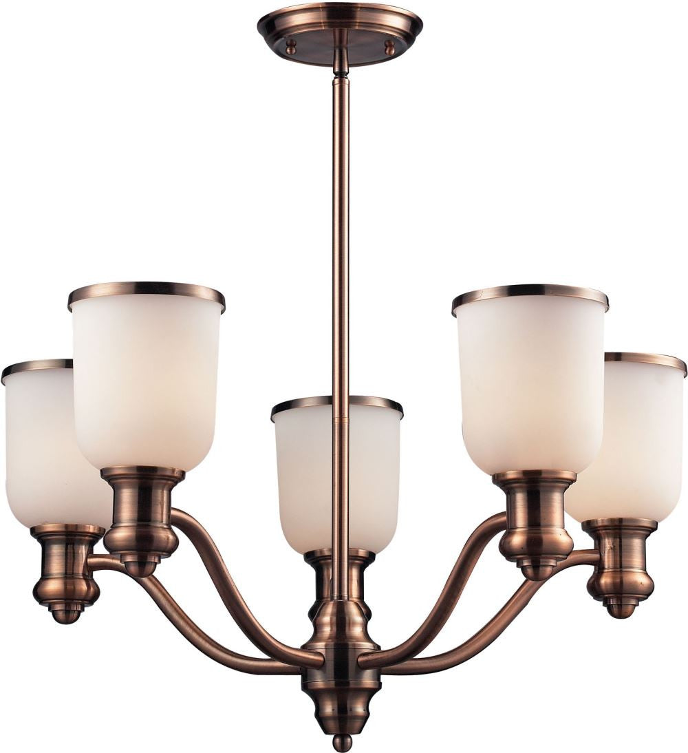 Brooksdale 5 Light Chandelier In Antique Copper