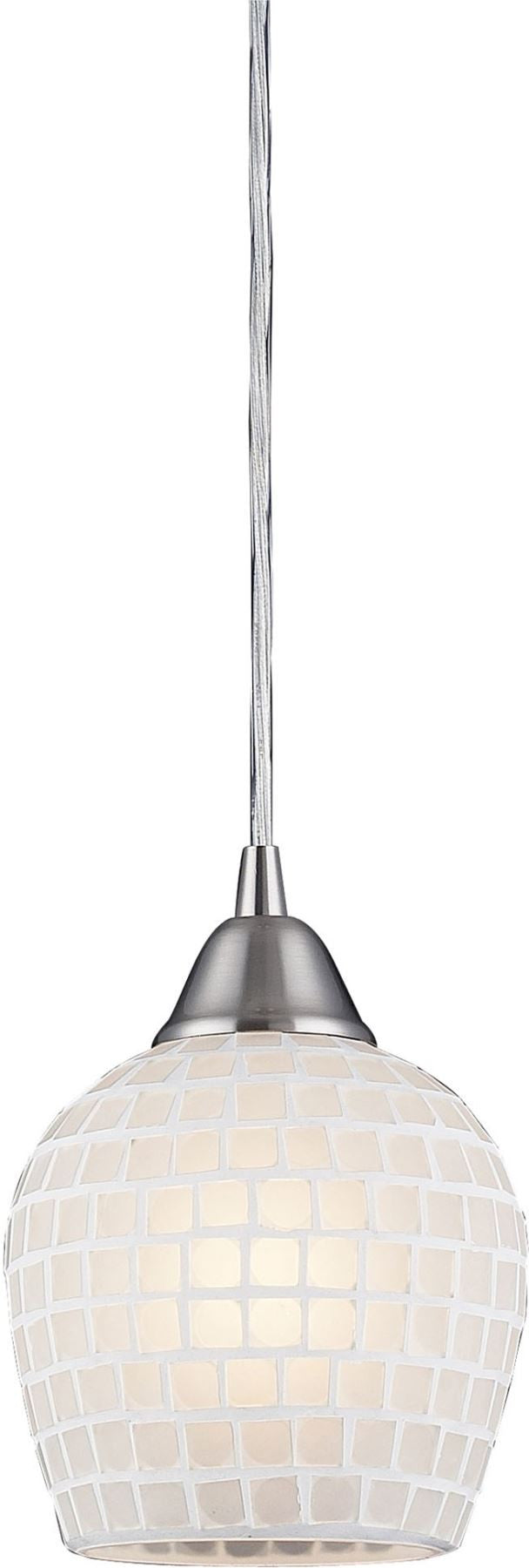 Fusion 1 Light Pendant In Satin Nickel