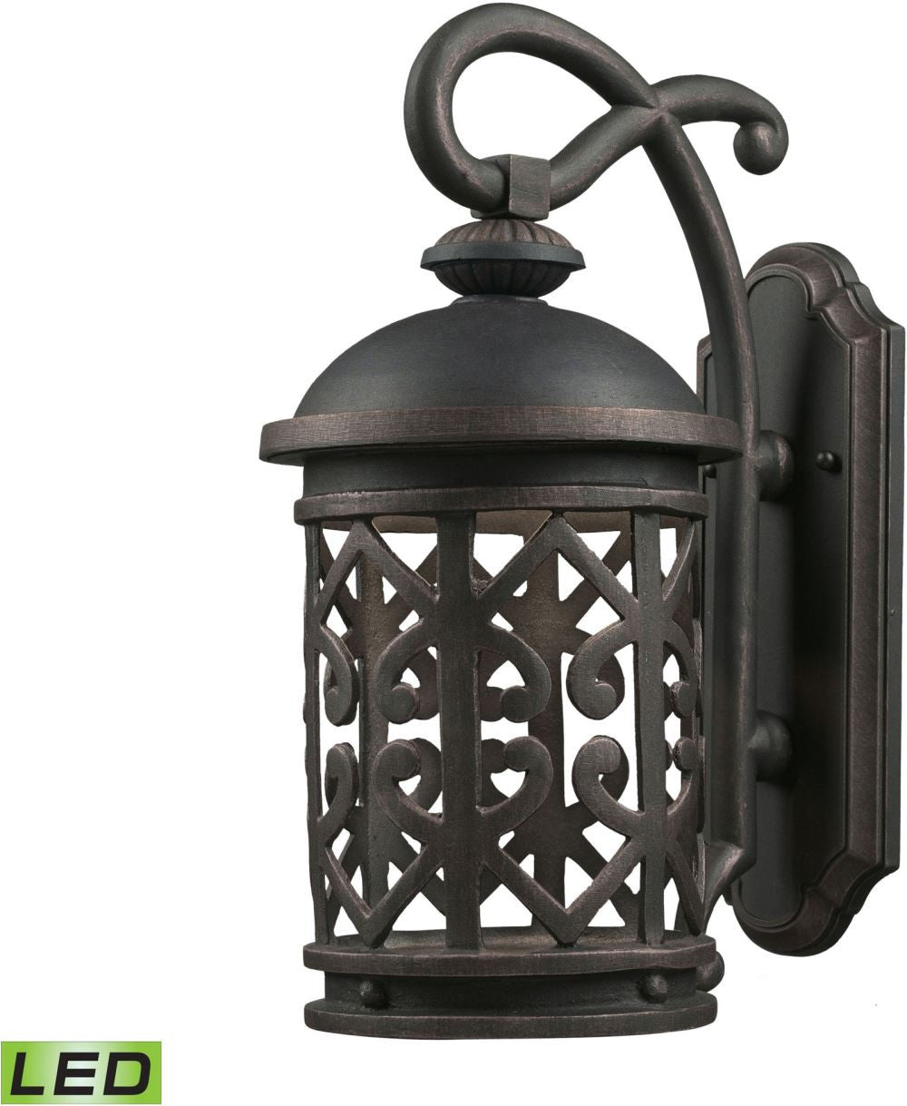 Tuscany Coast - Led 1 Light Exterior Wall Mount In Weathered Charcoal