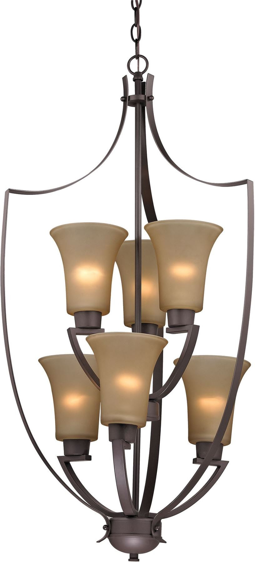 Foyer Collection 6 Light Chandelier In Oil Rubbed Bronze