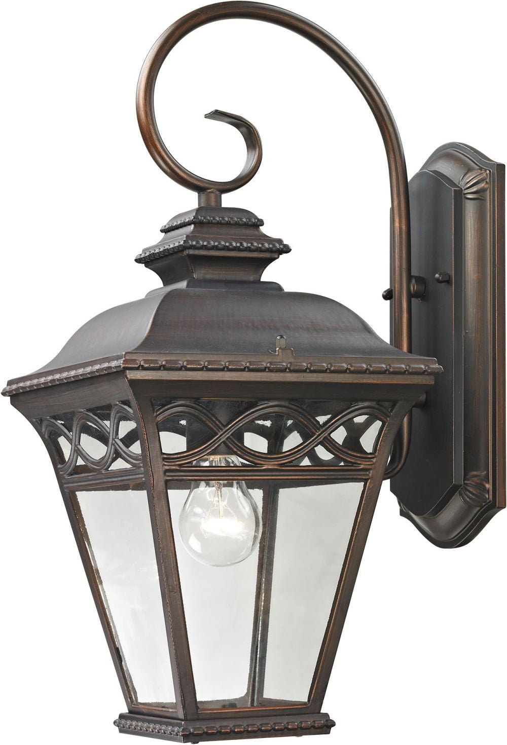 Mendham 1 Light Exterior Coach Lantern In Hazelnut Bronze