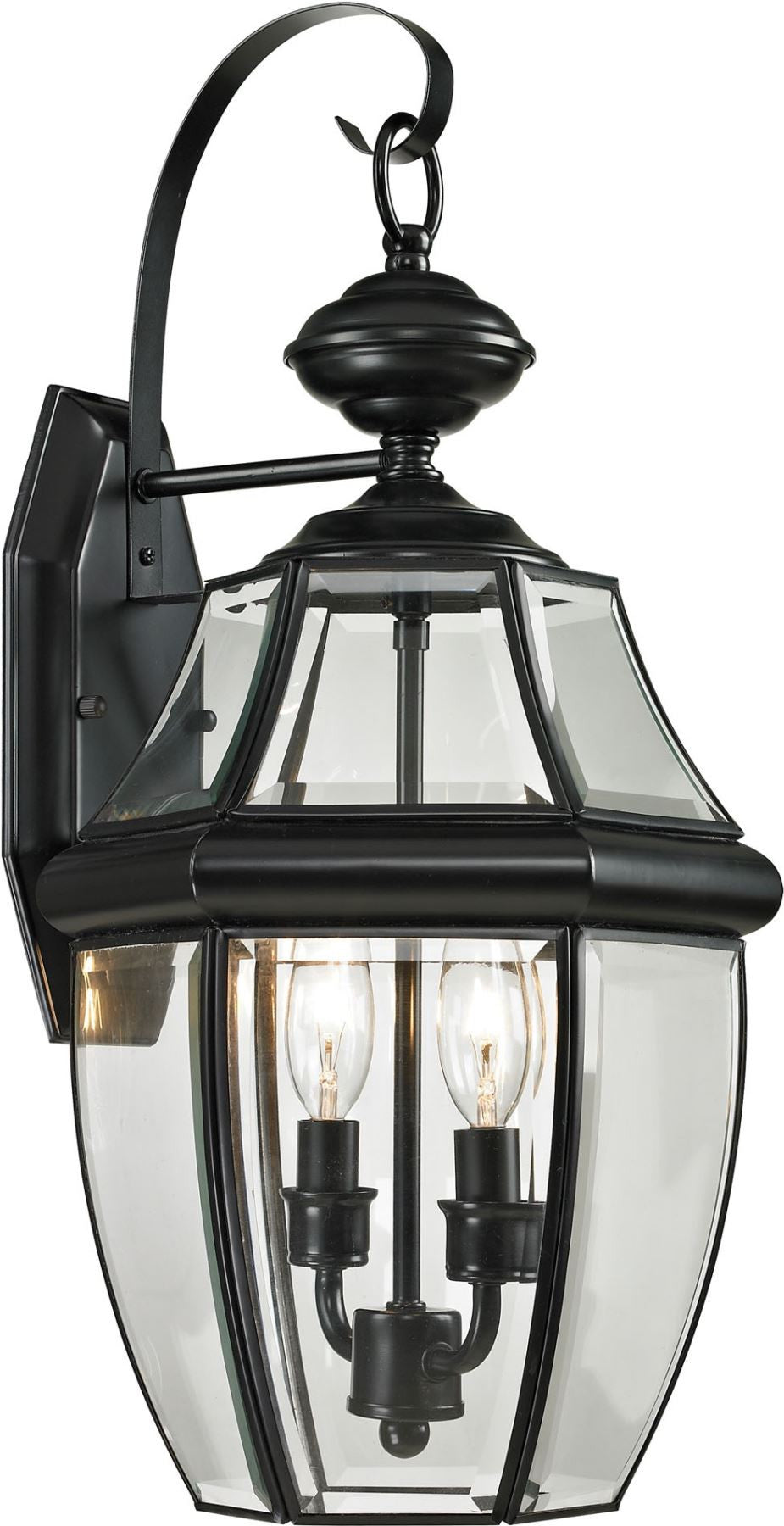 Ashford 2 Light Exterior Coach Lantern In Black