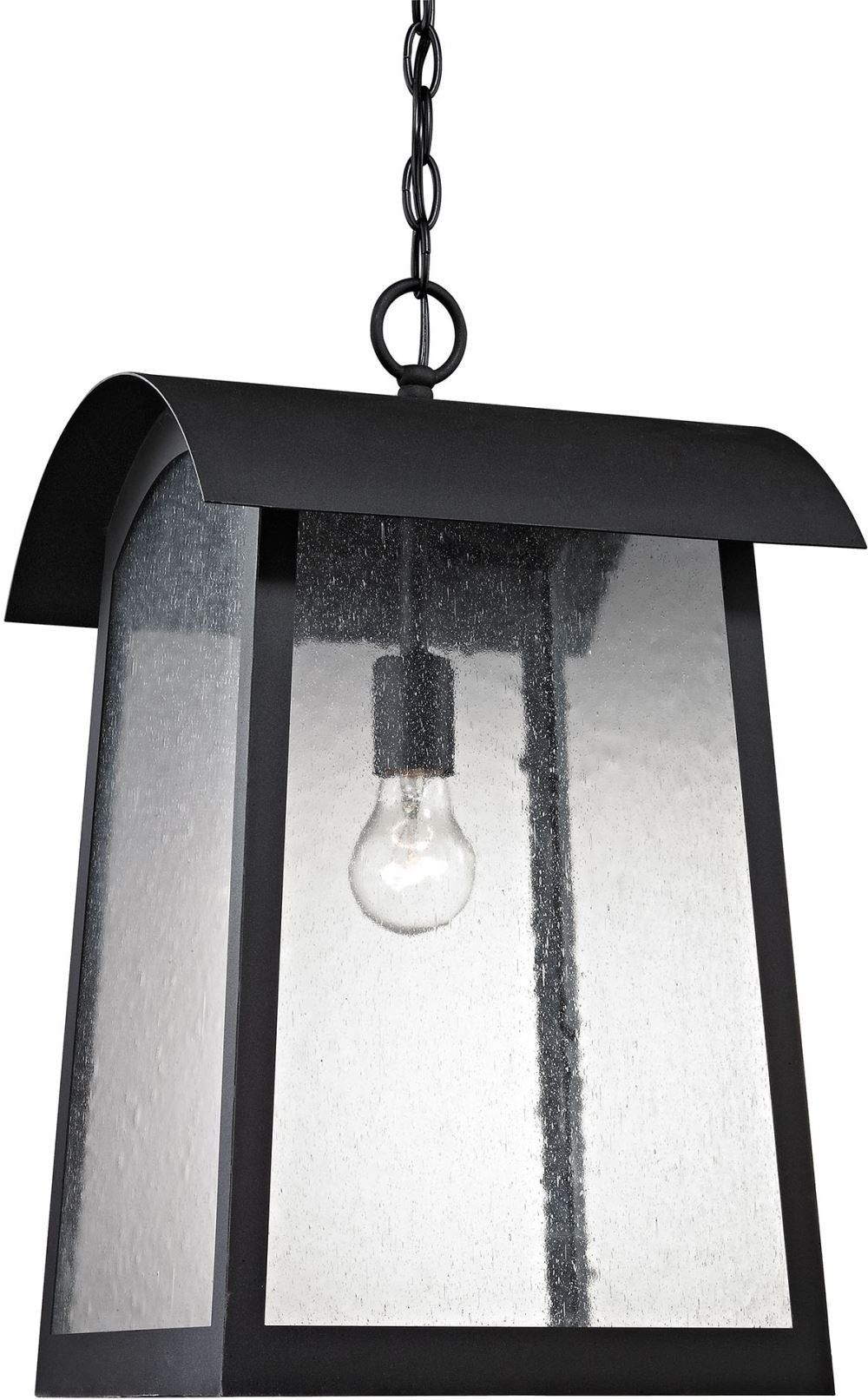 Prince Street 1 Light Exterior Hanging Lamp In Matte Black