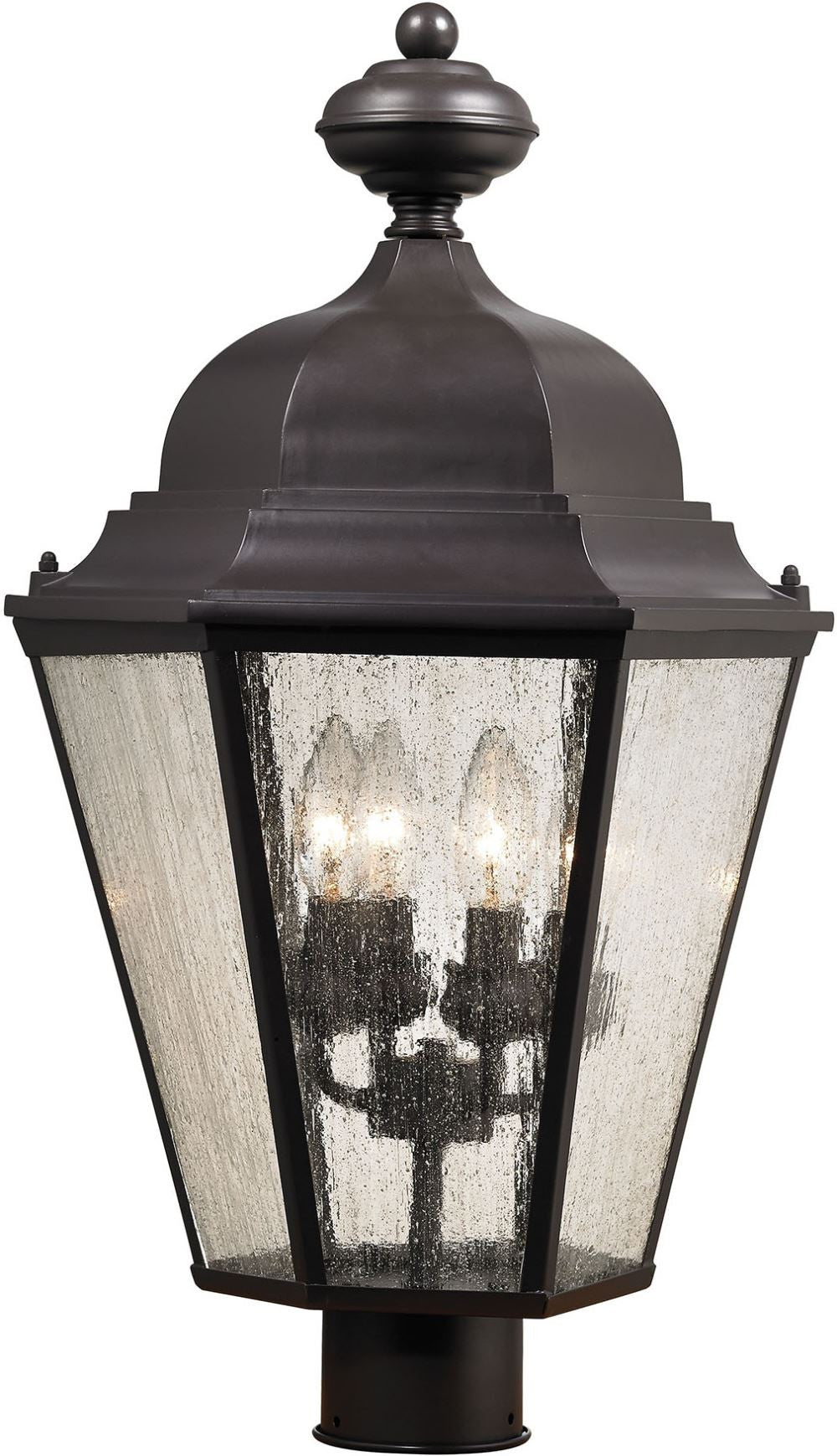 Cotswold 4 Light Exterior Post Lamp In Oil Rubbed Bronze