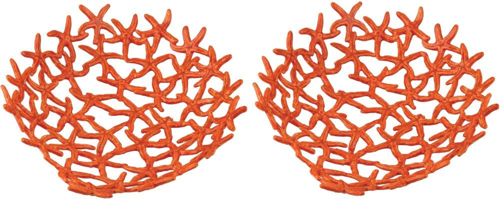 Hand Forged Orange Starfish Bowl