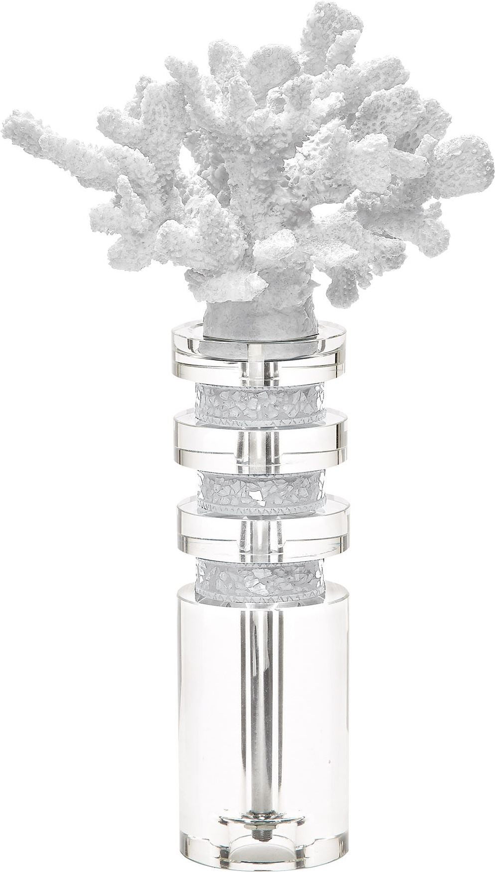 White Coral and Crystal Stand