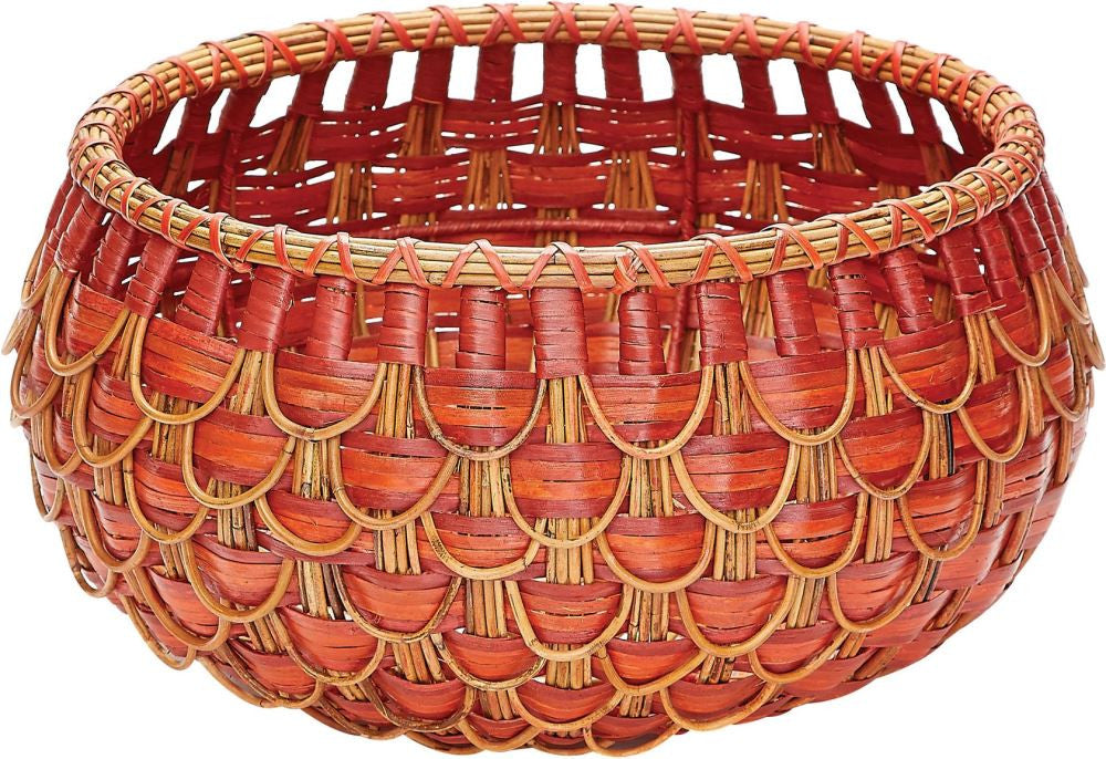 Small Fish Scale Basket In Red and Orange