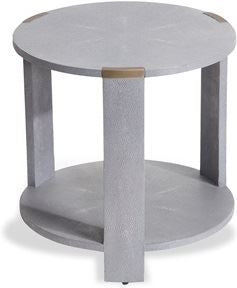 Evelyn Side Table - Gray Shagreen