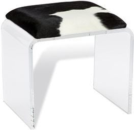 Mira Acrylic Stool - Spotted Hide
