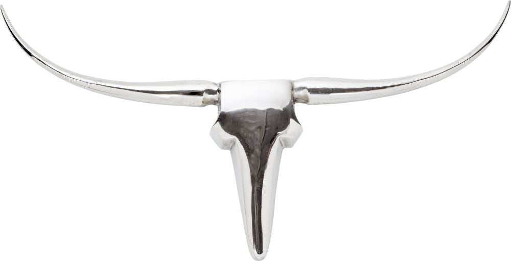 Longhorn Wall Decor Large Silver
