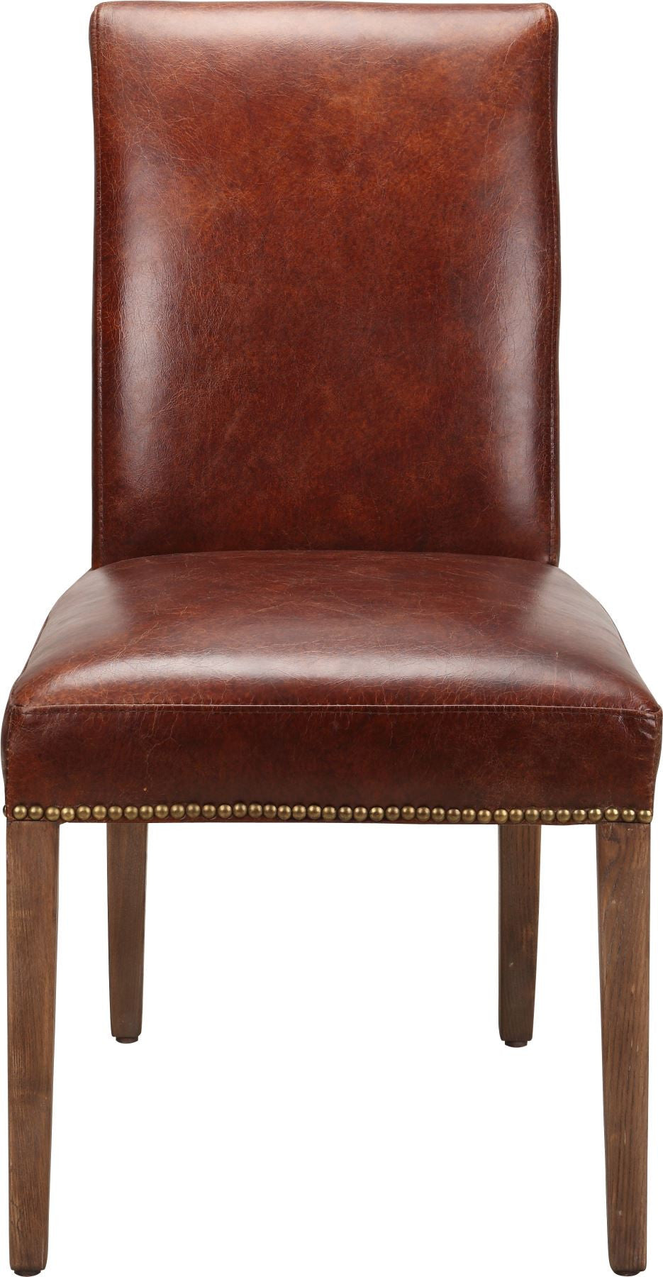 Rex Leather Parson Chair BROWN-M2