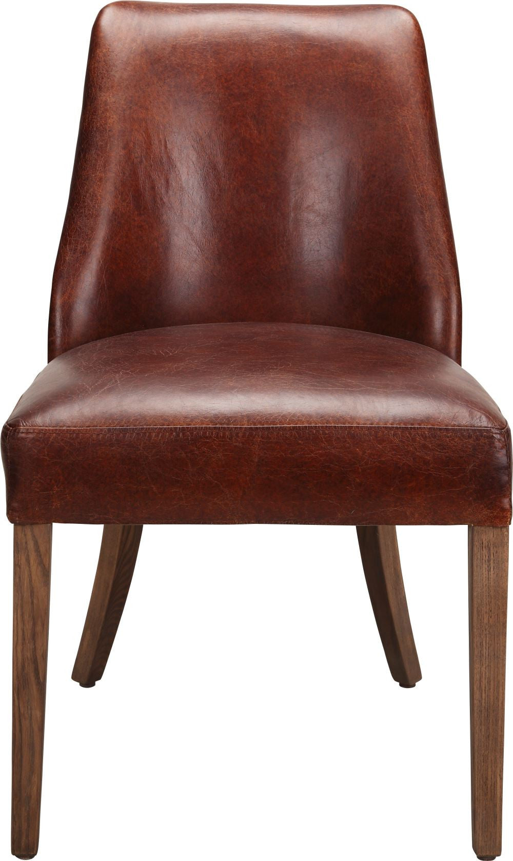 Fiona Leather Dining Chair BROWN-M2