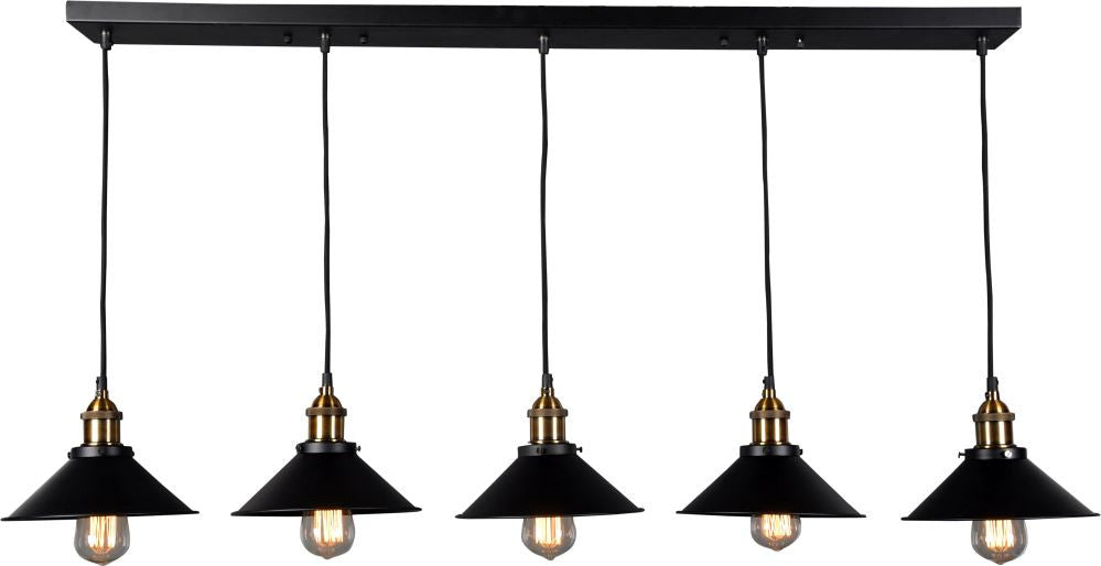 Renata Linear 5 Light Pedant Black