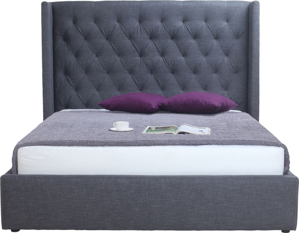 Blair 2-DRAWER Bed Queen Grey Fabric