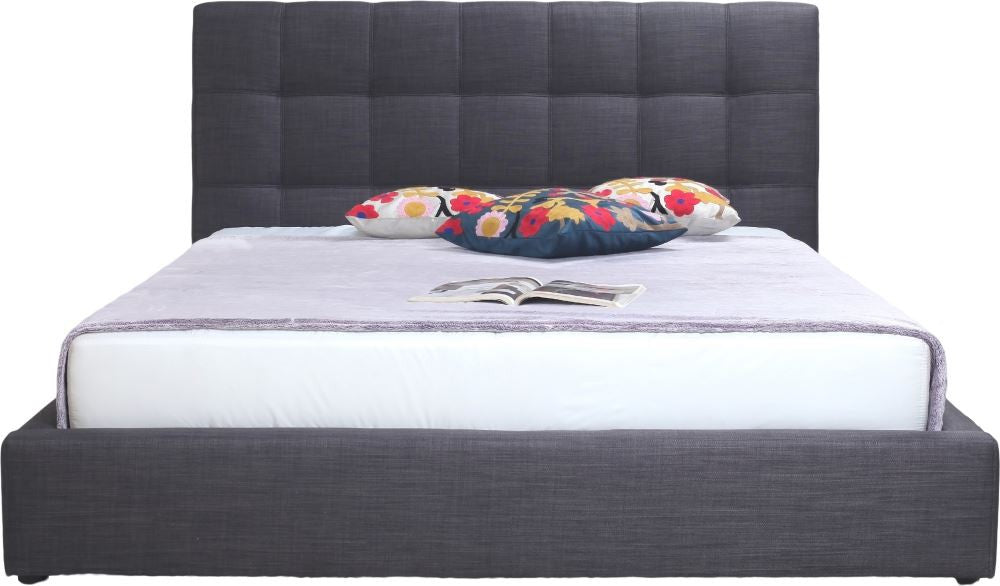 Bridget King Bed Dark Grey Fabric