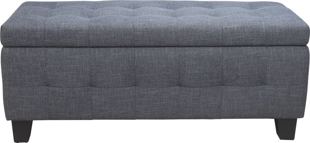 Gretchen Storage Bench Grey Fabric