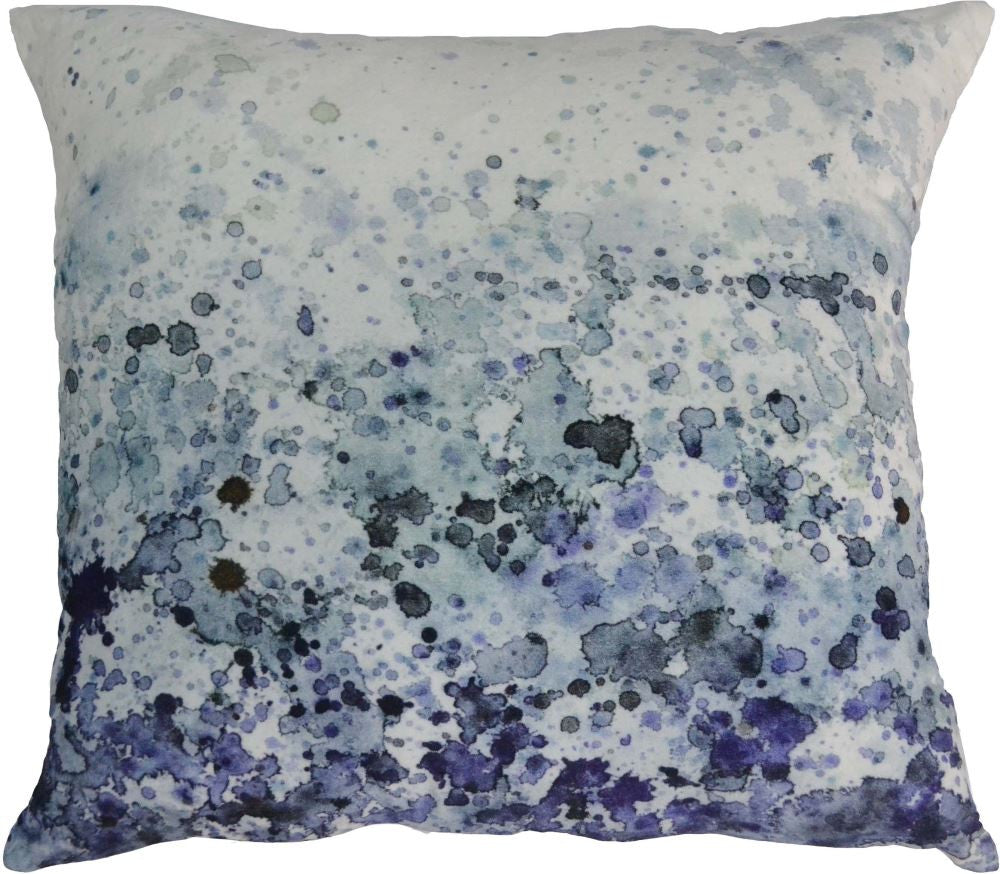 Sea Spray Velvet Cushion W/Feather Insert