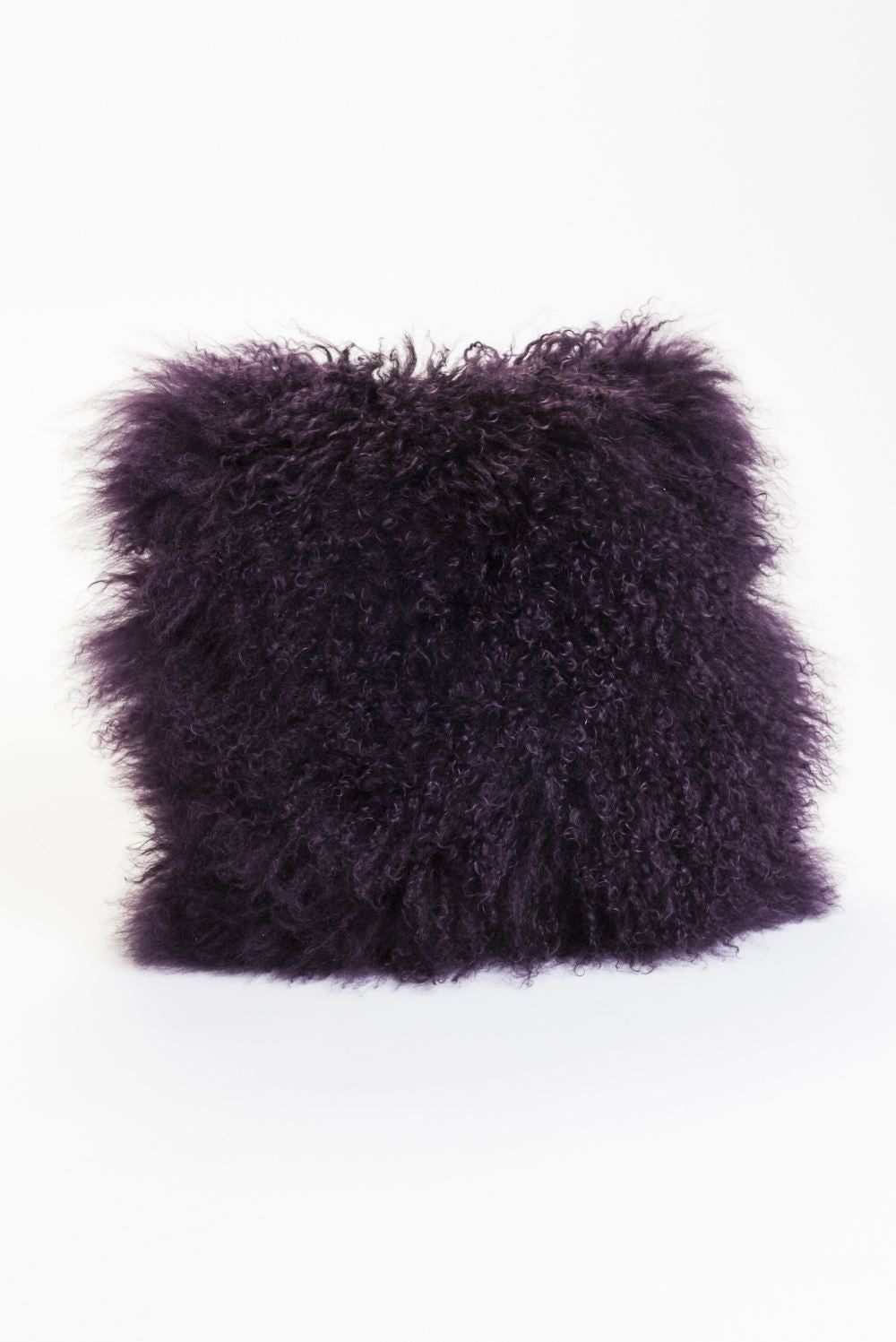 Lamb Fur Pillow Purple