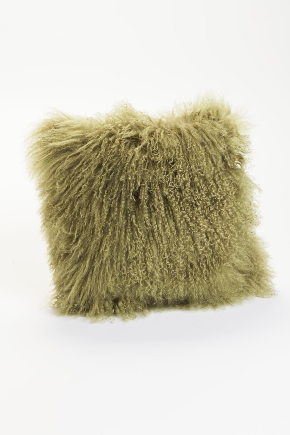 Lamb Fur Pillow Green
