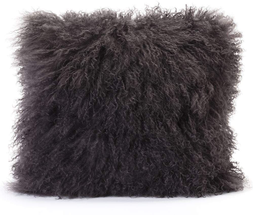 Lamb Fur Pillow Grey