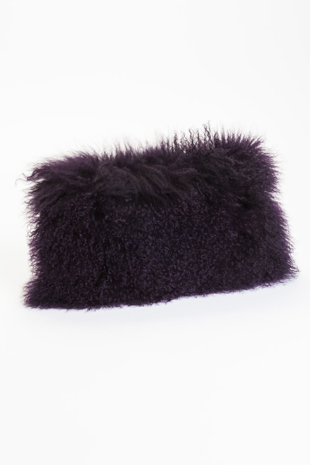 Lamb Fur Pillow Rect. Purple