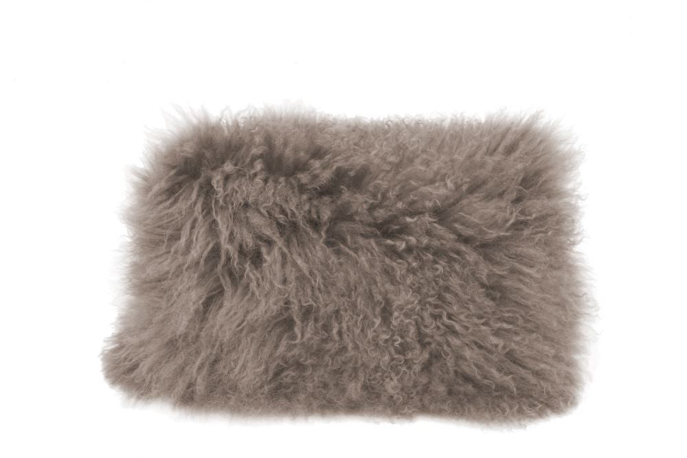 Lamb Fur Pillow Rect. Grey