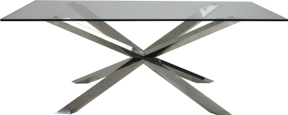 Braga Dining Table Rectangular Clear