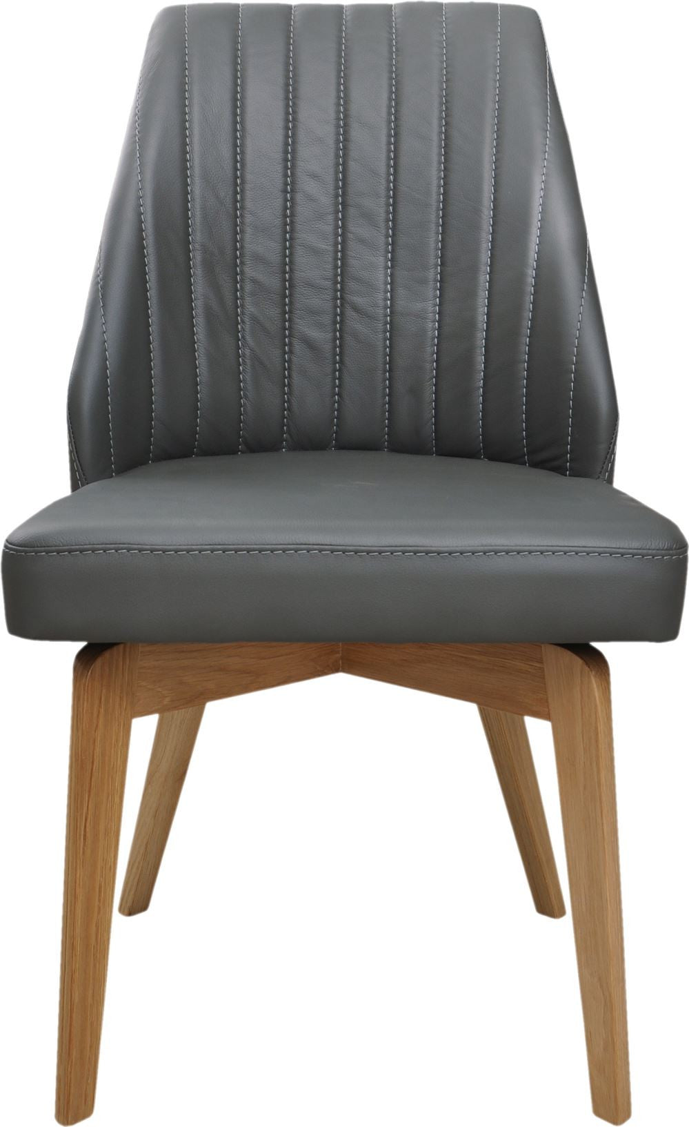 Nadine Leather Side Chair GREY-M2