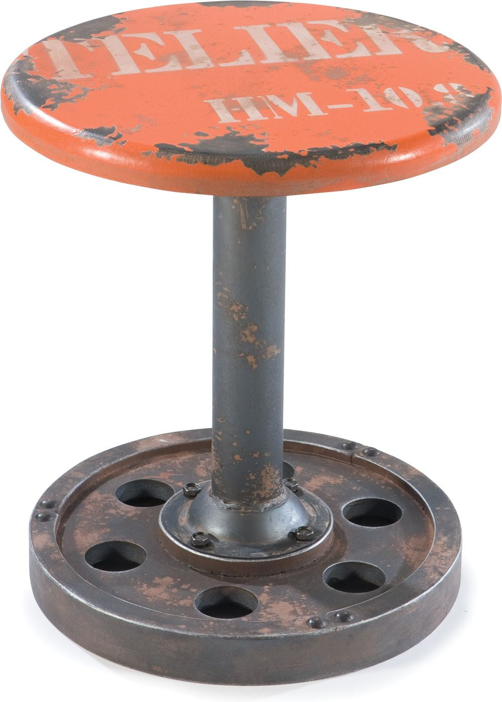 Wheel Stool Orange