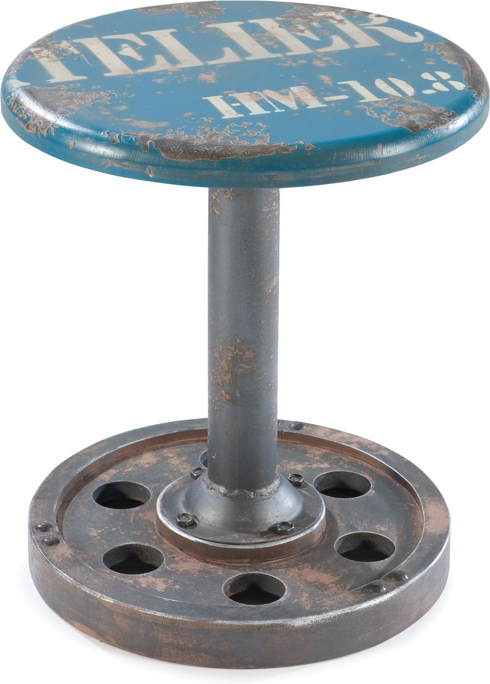 Wheel Stool Blue