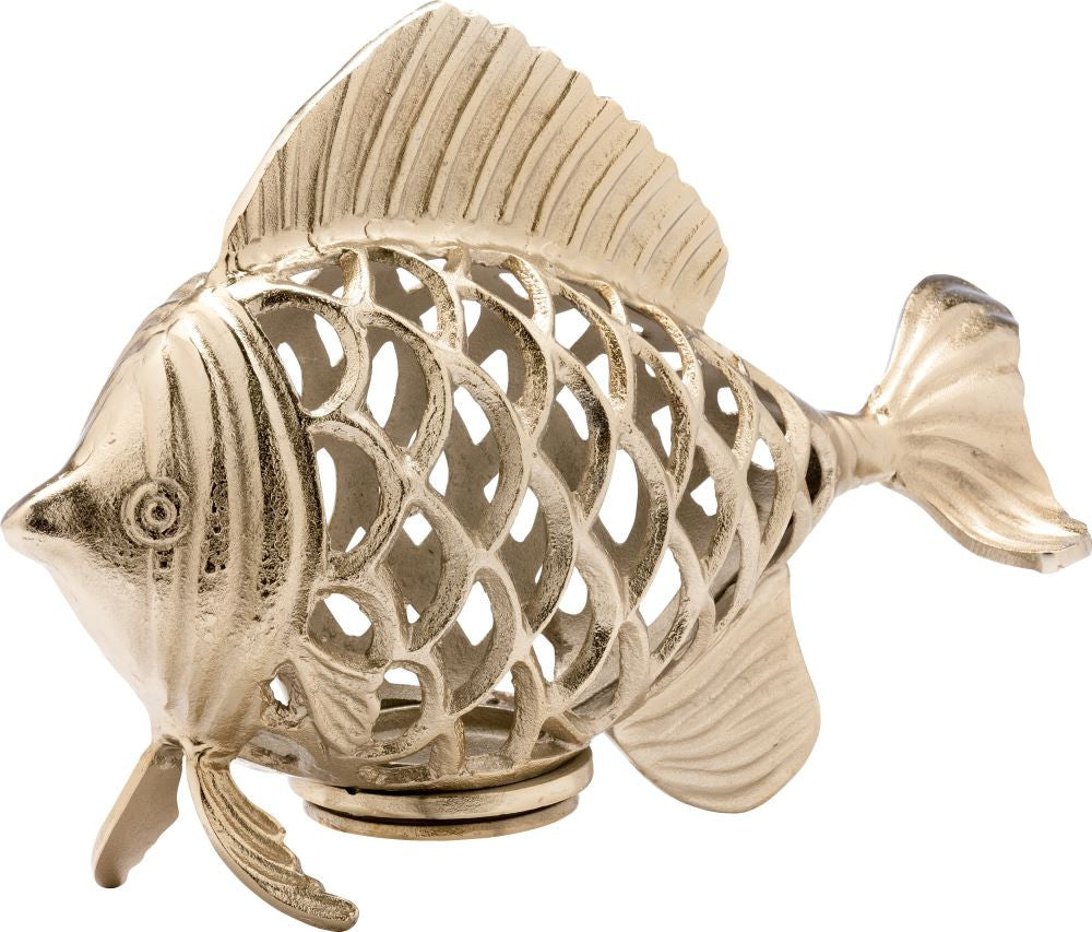 Fish Tealight Holder Bronze