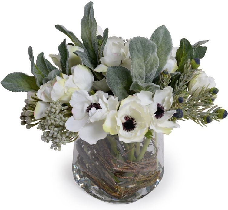 White & Gray Faux Fresh Bouquet