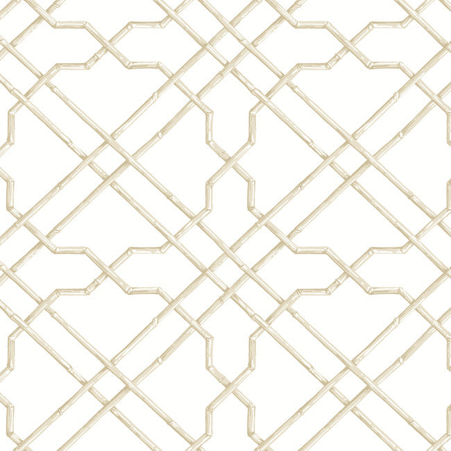 York AB1822 Black & White Bamboo Trellis Wallpaper