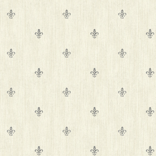 York AB1863 Black & White Cabana Fleur De Lis Wallpaper