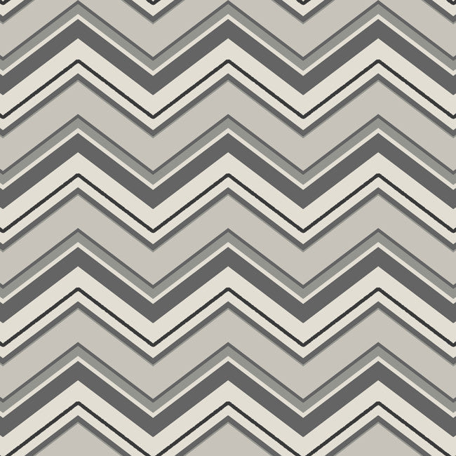 York AB2149 Black & White Chevron Wallpaper