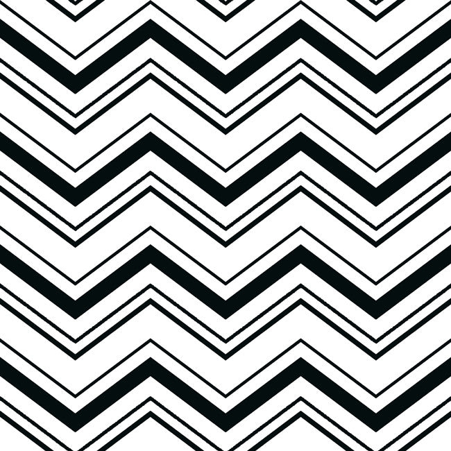 York AB2150 Black & White Chevron Wallpaper