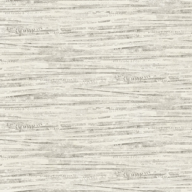 York AB2178 Black & White Newsprint Wallpaper